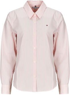 Tommy Hilfiger Regular fit overhemdblouse van katoenmix