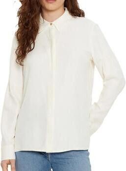 Tommy Hilfiger Overhemdblouse SOFT VISCOSE REGULAR LS SHIRT in uni kleur met metalen label - Foto 7