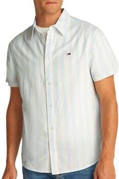 Tommy Jeans Regular fit vrijetijdsoverhemd van een mix van katoen en linnen - Foto 7