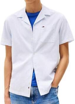 Tommy Jeans Regular fit vrijetijdsoverhemd van een mix van katoen en linnen met borstzak - Foto 7