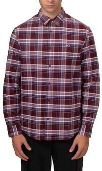 Tommy Hilfiger Overhemd Lange Mouw Chemise manches longues Tommy Jeans Oxford tartan bordeaux