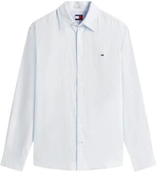 Tommy Jeans regular fit vrijetijdsoverhemd van mix van katoen en linnen