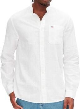 Tommy Jeans Regular fit vrijetijdsoverhemd van een mix van katoen en linnen - Foto 7