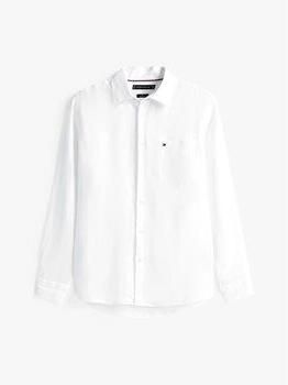 Tommy Hilfiger Overhemd Lange Mouw MW0MW39425 PIECE DYE-YBS WHITE