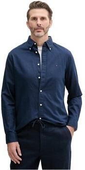 Tommy Hilfiger Regular fit vrijetijdsoverhemd van een mix van katoen en linnen - Foto 6