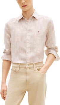 TOMMY HILFIGER Heren Overhemden Linen Bengal Stripe Rf Shirt Zand - Foto 7