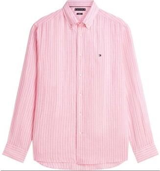 TOMMY HILFIGER Heren Overhemden Linen Bengal Stripe Rf Shirt Roze - Foto 7