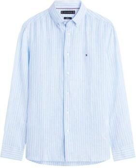 TOMMY HILFIGER Heren Overhemden Linen Bengal Stripe Rf Shirt Lichtblauw - Foto 4