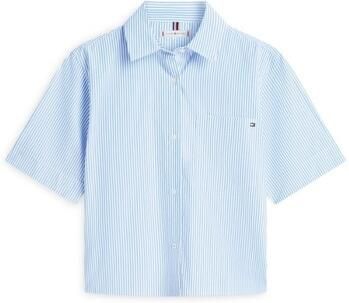 Tommy Hilfiger boxy fit overhemdblouse van puur katoen - Foto 3
