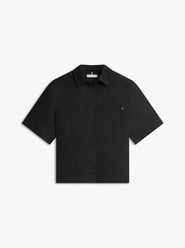 Tommy Hilfiger regular fit linnen blouse met logo-stitching - Foto 3