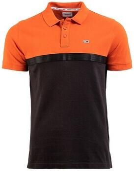 Tommy Hilfiger Heren Polo Shirt Regular Fit Zwart Oranje Multicolor Heren - Foto 2