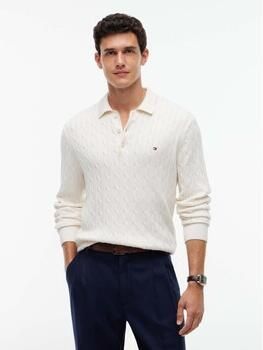 Tommy Hilfiger Polo Shirt Lange Mouw Classic Cotton Cable