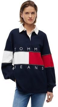 Tommy Jeans Oversize rugbyshirt van puur katoen met logoprint - Foto 5