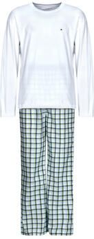 Tommy Hilfiger Pyjama's nachthemden LS WOVEN PJ SET PRINT