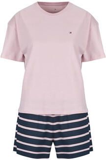 Tommy Hilfiger Pyjama's nachthemden SS PRT PJ SHORT SET (EXT. SIZES)