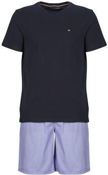 Tommy Hilfiger Pyjama's nachthemden SS WOVEN PJ SET PRINT