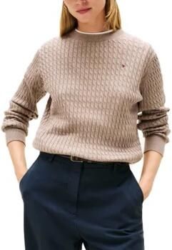 Tommy Hilfiger Trui met ronde hals CO CABLE C-NK LS SWEATER - Foto 6