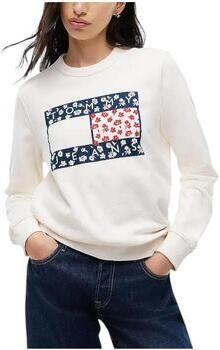 Tommy Jeans trui met print ecru donkerblauw - Foto 3