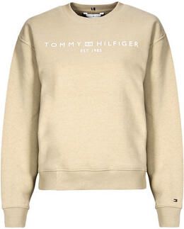 TOMMY HILFIGER Dames Truien & Vesten Mdrn Reg Corp Logo C-nk Swtshrt Beige