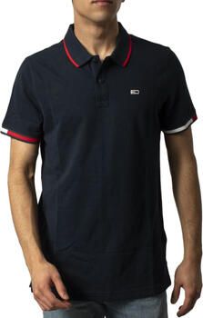 Tommy Jeans Geborduurd logo biologisch katoenen polo Blue Heren