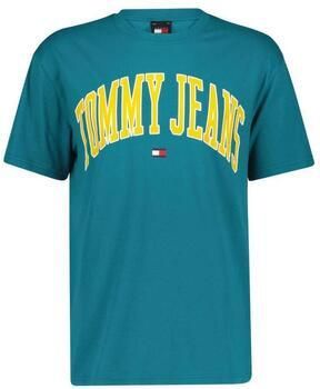 TOMMY JEANS Heren Polo's & T-shirts Tjm Reg Popcolor Varsity Tee Groen