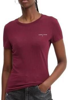 TOMMY JEANS T-shirt TJW SLIM LINEAR TEE met een logo-opschrift