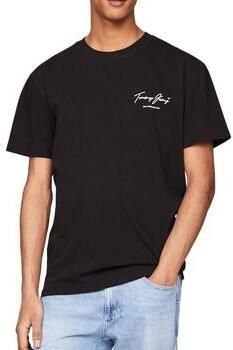 Tommy Hilfiger Zwarte Katoenen T-shirt Korte Mouw Ronde Hals Black Heren - Foto 4