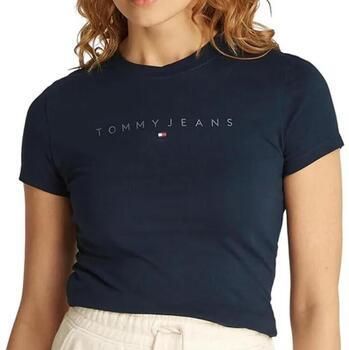 Tommy Jeans Curve T-shirt TJW SLIM TONAL LINEAR TEE EXT in grote maten logo-print figuuraccentuerend - Foto 6