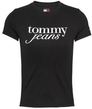 Tommy Jeans Curve Shirt met ronde hals Shirt TJW SLIM ESSENTIAL in grote maten logoprint op borsthoogte met logoborduring - Foto 8