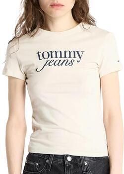 Tommy Jeans Curve Shirt met ronde hals Shirt TJW SLIM ESSENTIAL in grote maten logoprint op borsthoogte met logoborduring - Foto 6