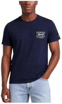 TOMMY JEANS Heren Polo's & T-shirts Tjm Reg Sign Flag Ss Tee Ext Donkerblauw - Foto 9