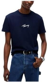 Tommy Jeans regular fit T-shirt met backprint donkerblauw - Foto 4