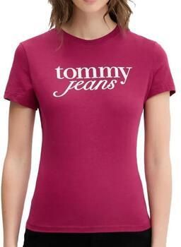 Tommy Jeans Curve Shirt met ronde hals Shirt TJW SLIM ESSENTIAL in grote maten logoprint op borsthoogte met logoborduring - Foto 5