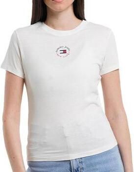 TOMMY JEANS Dames Tops & T-shirts Tjw Slim Essential Logo 2 Tee Wit - Foto 5
