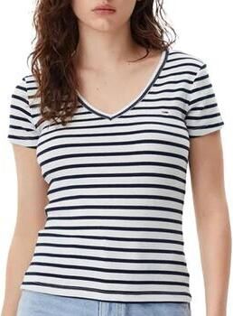Tommy Hilfiger Overhemd VNeck Top met korte mouwen Style DW0DW07736 - Foto 8