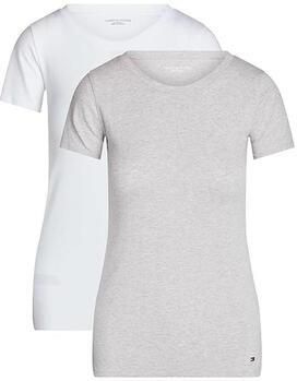Tommy Hilfiger Underwear T-shirt met geborduurd logo (set 2-delig 2 stuks)