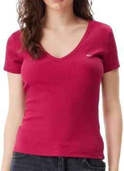 Tommy Hilfiger Overhemd Geribbeld VNeck T-shirt met korte mouwen - Foto 3