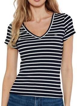 TOMMY JEANS Shirt met korte mouwen TJW SLIM ESSENTIAL RIB V SS