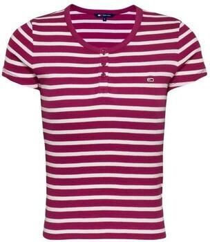 Tommy Jeans T-shirt met korte knoopsluiting