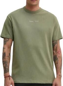 TOMMY JEANS Heren Polo's & T-shirts Tjm Rlx Linear Logo Tee Groen - Foto 6