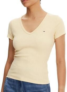 Tommy Jeans Slim fit T-shirt met diepe V-hals