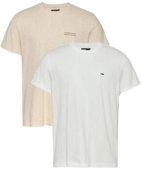 Tommy Jeans Slim fit T-shirt met labelprint in een set van 2 stuks
