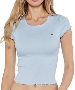 Tommy Jeans Slim fit T-shirt van een mix van katoen en elastaan