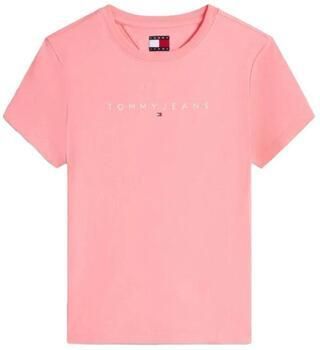 TOMMY JEANS Dames Tops & T-shirts Tjw Slim Linear Tee Ext Roze - Foto 5