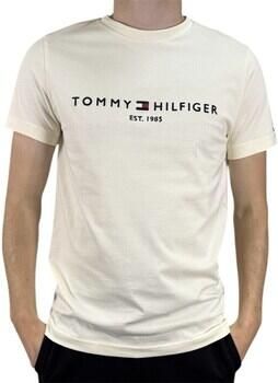 TOMMY HILFIGER Heren Polo's & T-shirts Tommy Logo Tee Beige
