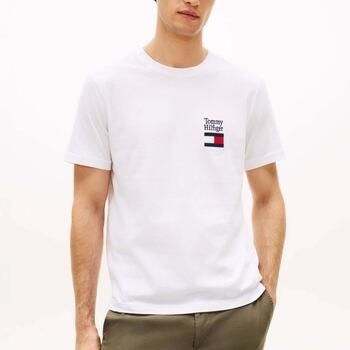 TOMMY HILFIGER Heren Polo's & T-shirts Brand Love Text Stack Tee Wit - Foto 8