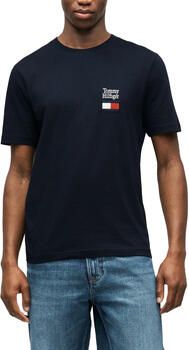 TOMMY HILFIGER Heren Polo's & T-shirts Brand Love Text Stack Tee Donkerblauw - Foto 6