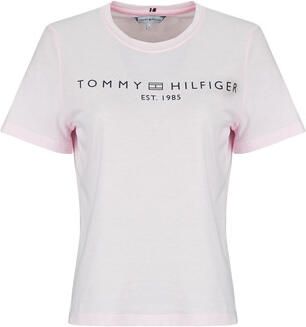 TOMMY HILFIGER Dames Tops & T-shirts Reg Corp Logo Lichtroze - Foto 10