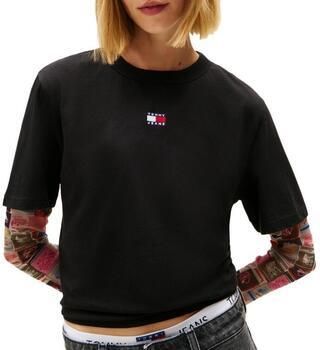 TOMMY JEANS Dames Tops & T-shirts Tjw Bxy Badge Tee Ext Zwart - Foto 5