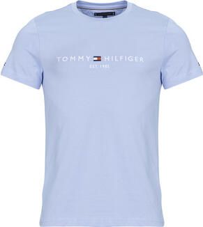 TOMMY HILFIGER Heren Polo's & T-shirts Tommy Logo Tee Lichtblauw - Foto 5